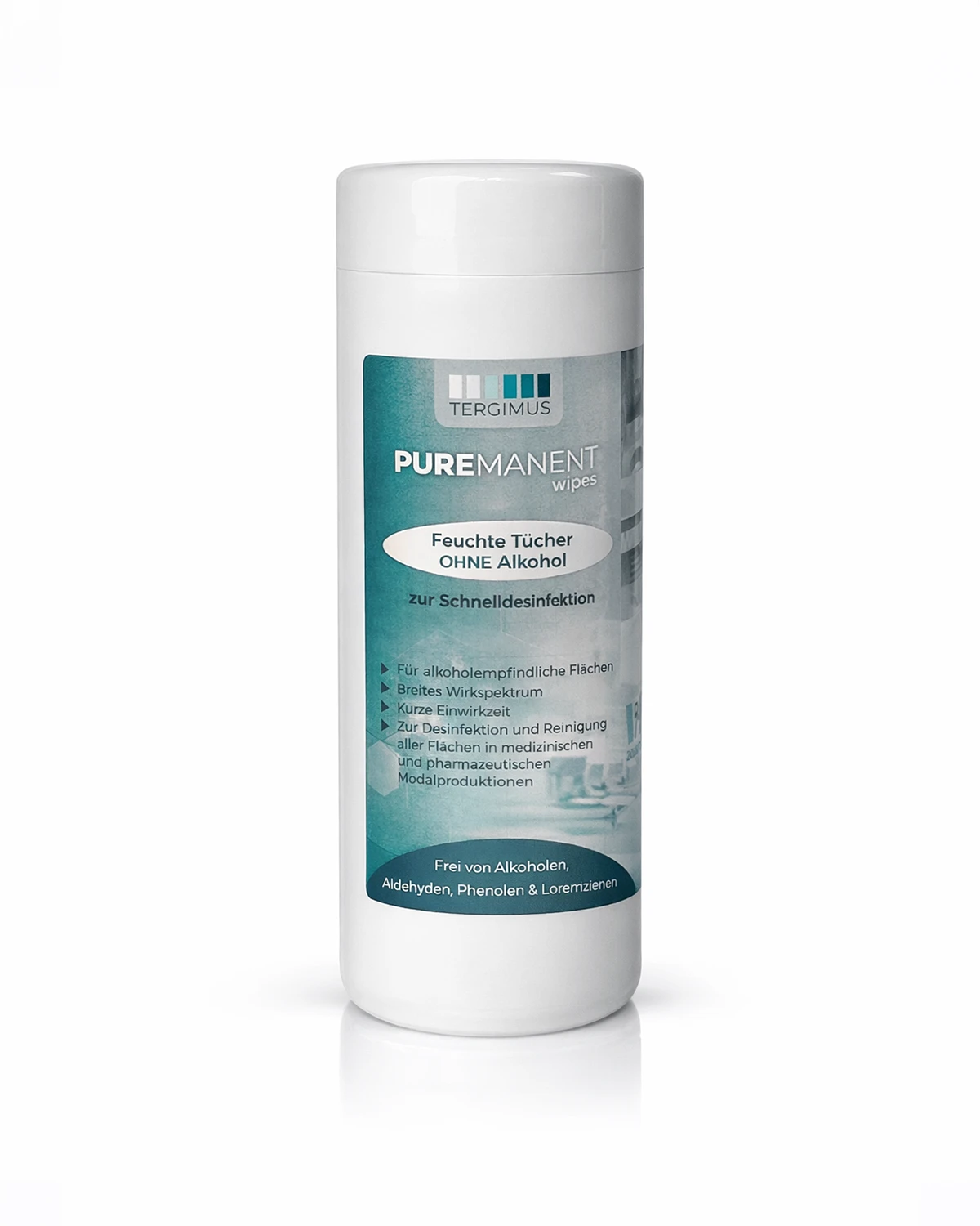 puremanent-wipes.webp PUREMANENT Desinfektionstücher in Spenderdose - Image 1